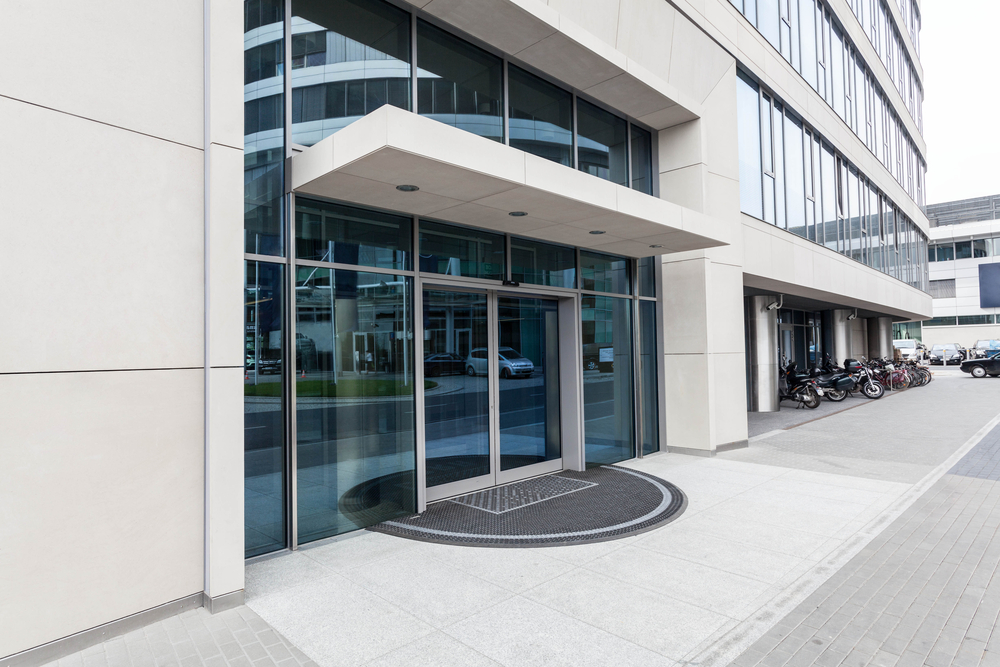 Door of a new contemporary office building